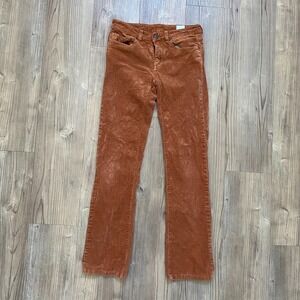 Patagonia Pants Womens Corduroy Organic Cotton Straight Leg Burnt Orange - Sz 26